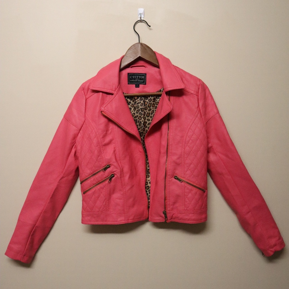 Pink Leather Jacket